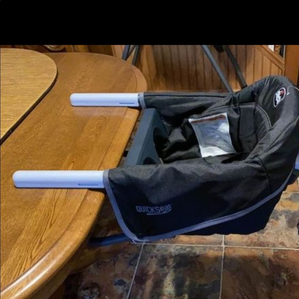 Chicco quickseat hook on chair for baby.